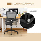 Chaise de bureau ergonomique noire à dossier haut en maille avec rotation à 360°, hauteur réglable et accoudoirs relevables – Avec ou sans appuie-tête – 1 personne