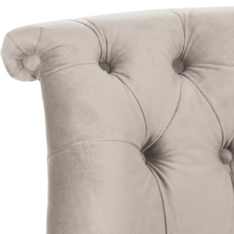 Fauteuil d’appoint capitonné en coton avec roulettes, coloris naturel/canneberge/champignon – 1 personne