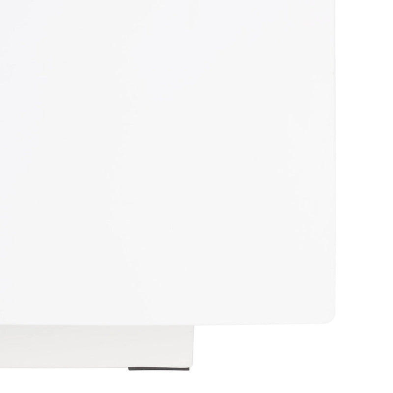 Table basse rectangulaire en similiciment blanc – Style contemporain