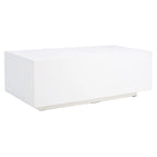 Table basse rectangulaire en similiciment blanc – Style contemporain