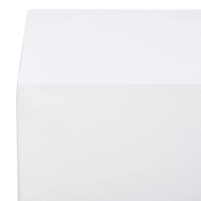Table basse rectangulaire en similiciment blanc – Style contemporain
