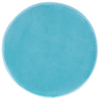 Pouf rond Aqua / Bleu Acier / Mûre de Boysen / Velours Poire avec pieds épingle dorés – 1 personne