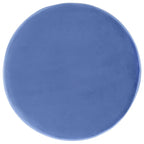 Pouf rond Aqua / Bleu Acier / Mûre de Boysen / Velours Poire avec pieds épingle dorés – 1 personne