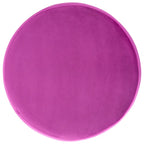Pouf rond Aqua / Bleu Acier / Mûre de Boysen / Velours Poire avec pieds épingle dorés – 1 personne