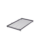 Lit de repos double naturel / noir+marron avec lit gigogne et cadre en métal – 2 personnes