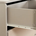 Commode en bois 6 tiroirs gris clair/gris foncé – 1 personne