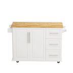 Desserte d'îlot de cuisine noire/blanche avec plateau extensible, 3 tiroirs et armoire à 2 portes – 1 personne