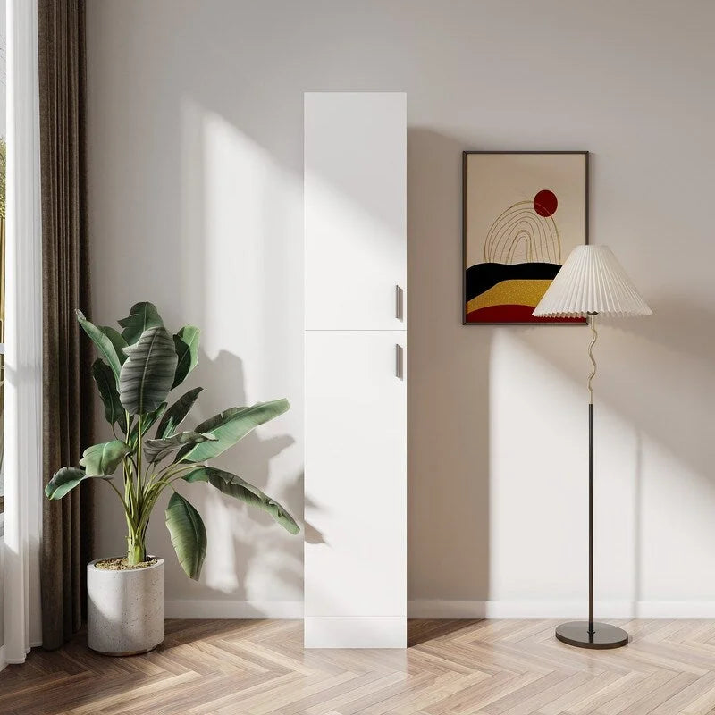 Freestanding Kitchen Cabinet with adjustable Shelves and two Doors