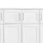 Meuble d'entrée haut en bois noir et blanc avec 8 casiers, 4 compartiments ouverts et un banc intégré