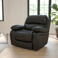 Fauteuil inclinable Rocker en similicuir noir/marron avec dossier capitonné et accoudoirs moelleux – 1 place