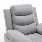 Fauteuil inclinable électrique en velours bleu/gris clair/beige avec massage et chauffage – 1 place