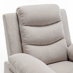 Fauteuil inclinable électrique en velours bleu/gris clair/beige avec massage et chauffage – 1 place
