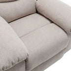 Fauteuil inclinable électrique en velours bleu/gris clair/beige avec massage et chauffage – 1 place