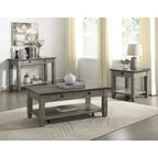 Table d'appoint bicolore blanc antique/gris antique avec tiroir à queue d'aronde et étagère inférieure – 1 pièce