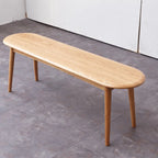 Banc de salle à manger en bois massif de chêne naturel avec bords adoucis et design épuré – Hauteur repas