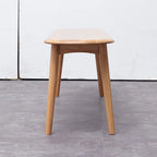 Banc de salle à manger en bois massif de chêne naturel avec bords adoucis et design épuré – Hauteur repas