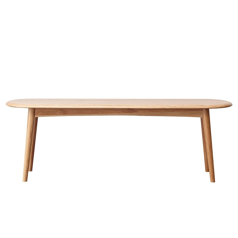 Banc de salle à manger en bois massif de chêne naturel avec bords adoucis et design épuré – Hauteur repas