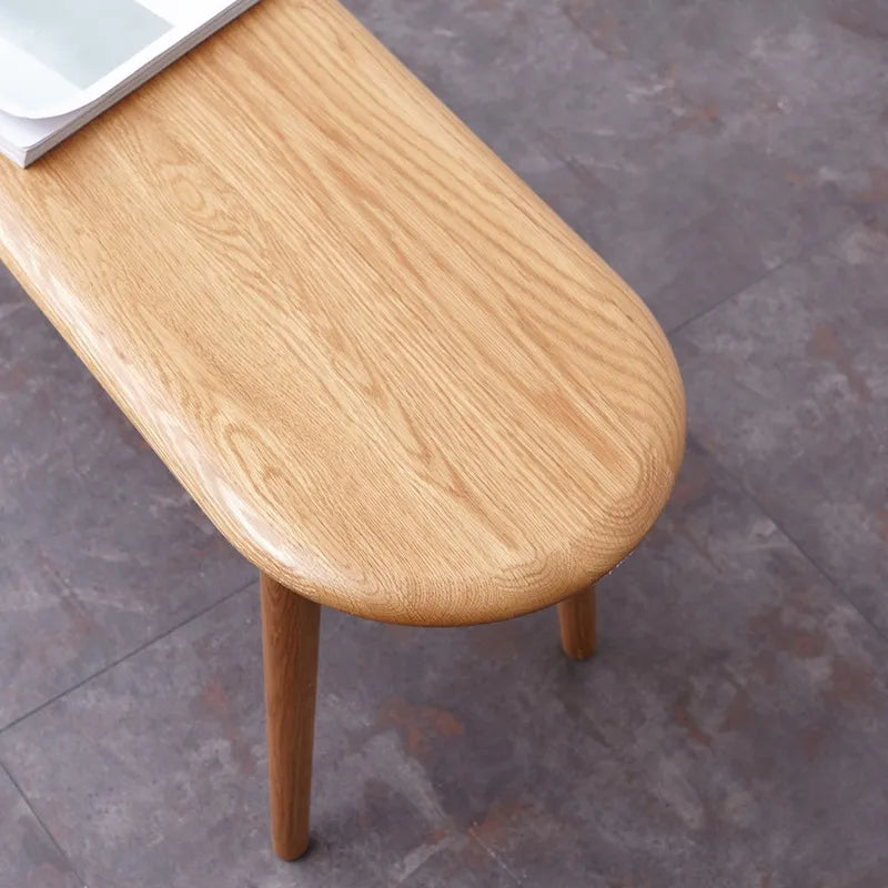Banc de salle à manger en bois massif de chêne naturel avec bords adoucis et design épuré – Hauteur repas