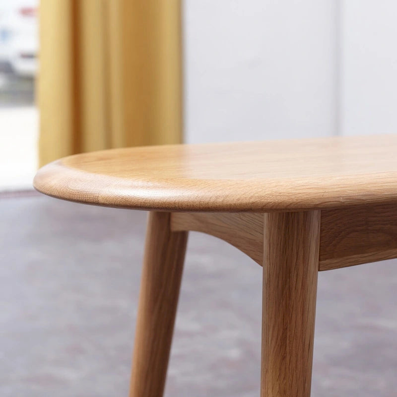 Banc de salle à manger en bois massif de chêne naturel avec bords adoucis et design épuré – Hauteur repas