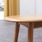 Banc de salle à manger en bois massif de chêne naturel avec bords adoucis et design épuré – Hauteur repas