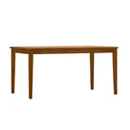 Nova 60 Inch Rectangular Dining Table, Tapered Legs, Rich Walnut Brown