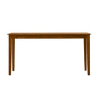 Table à manger rectangulaire marron noyer avec pieds coniques et plateau en placage de bouleau – 6 places