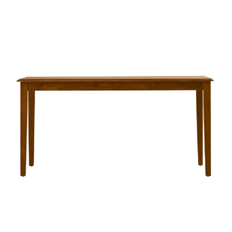 Table à manger rectangulaire marron noyer avec pieds coniques et plateau en placage de bouleau – 6 places