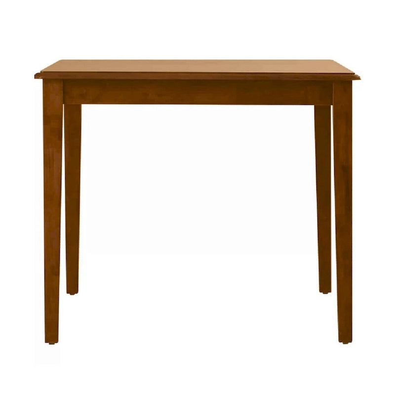 Table à manger rectangulaire marron noyer avec pieds coniques et plateau en placage de bouleau – 6 places