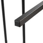 Lit plateforme en métal noir avec lumières LED, chargement USB, 2 tiroirs de rangement, tête et pied de lit – Double / Grand / Très grand – 1-2 personnes