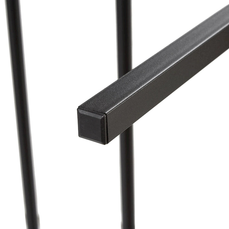 Lit plateforme en métal noir avec lumières LED, chargement USB, 2 tiroirs de rangement, tête et pied de lit – Double / Grand / Très grand – 1-2 personnes